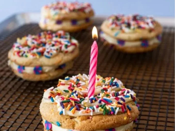 Birthday Cake Cookie Sandwich